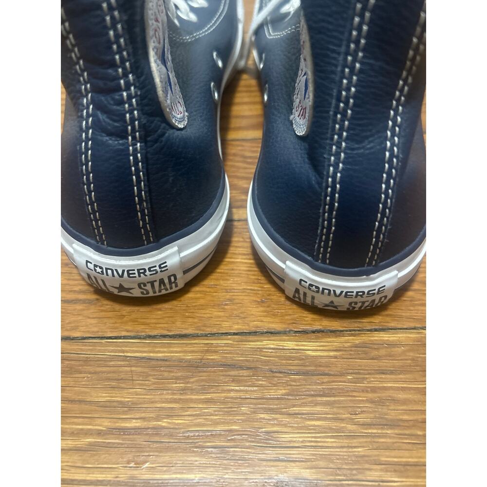 Converse Chuck Taylor All Star Leather High Top Navy Sneakers M 4.5 W 6.5 - Picture 6 of 8